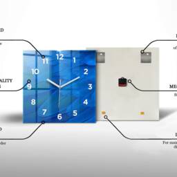 Single Color Personalized Glass Clock - Choose From 24 Variants Numbers Dial - thumbnail 4