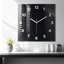 Single Color Personalized Glass Clock - Choose From 24 Variants Numbers Dial - thumbnail 1