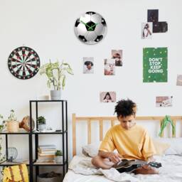 Kids Wall Clock - Football, Ball. Boy Clock, Children - thumbnail 3