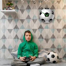 Kids Wall Clock - Football, Ball. Boy Clock, Children - thumbnail 2