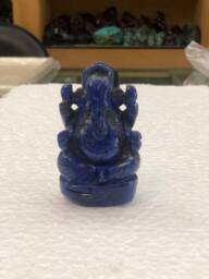 Lapis Lazuli Ganesha Statue, Small Stone Idol