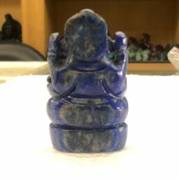 Lapis Lazuli Ganesha Statue, Small Stone Idol - thumbnail 2