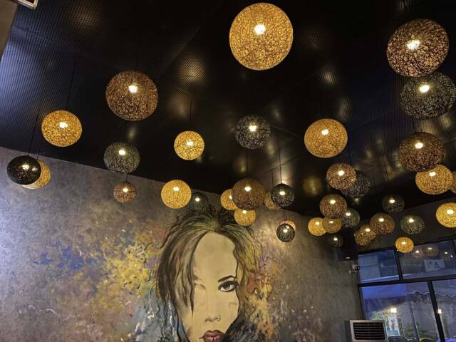 Handmade Hemp Sphere Pendant Light Boho Hanging Lamp - image 1