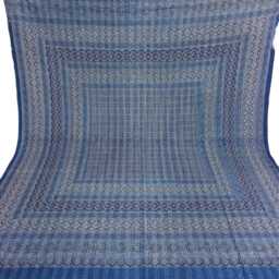 Handmade Ajrak Kantha Quilt Bohemian Indian Cotton Bedspread, Twin Size - thumbnail 3