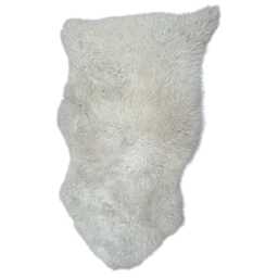 Brown Sheepskin Rug, Fluffy Wool Mat, Refurbished Decor, Genuine Animal Hide, Cozy Chair Throw, Boho Room Accent - thumbnail 4