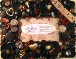Reserved ~ Custom Only Doggie Button Frame Gift For Dog Lover Pet Customized Personalized 4x6 Photo - thumbnail 1