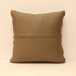 18x18 Inch Handmade Kilim Pillow Case - 45x45 cm Bohoturkish Kilim Pillowcover Chair Small Oblong Cushioncover Tribal Pillow 4Kbf-110 - thumbnail 4