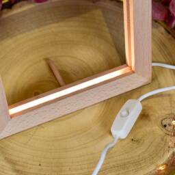 Personalised Pet Memorial Photo Light Up Led Wooden Keepsake Picture Frame - thumbnail 3