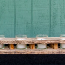 Rustic Wooden Votive Candle Holder, Table Centerpiece, Gift For Any Occasion - thumbnail 3