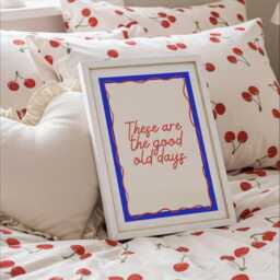 Retro Typography Print These Are The Good Old Days, Nostalgic Wall Art - thumbnail 3