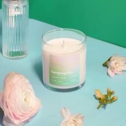 Sampaguita - Jasmine Petals Asian Inspired Scented Candle Tea Soy Wax Bubble Flower - thumbnail 2