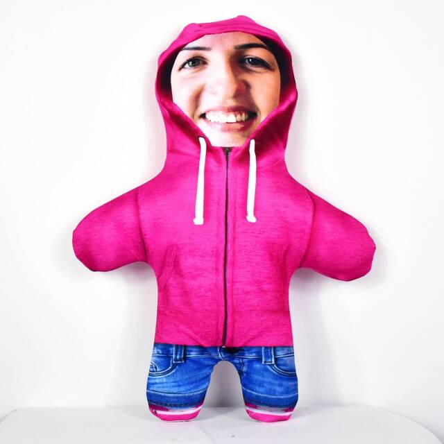 Hoodie - Personalised Mini Me??? Doll Photo/Face Teddy Novelty Gift Choice Of Colours - image 1