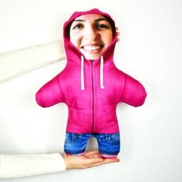 Hoodie - Personalised Mini Me??? Doll Photo/Face Teddy Novelty Gift Choice Of Colours - thumbnail 3