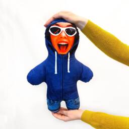 Hoodie - Personalised Mini Me??? Doll Photo/Face Teddy Novelty Gift Choice Of Colours - thumbnail 4