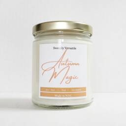 Autumn Magic - Fall Scented Soy Candle 8Oz Musk Hand Poured Wax Home Decor - thumbnail 4