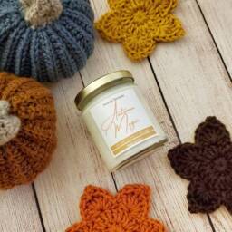 Autumn Magic - Fall Scented Soy Candle 8Oz Musk Hand Poured Wax Home Decor - thumbnail 2