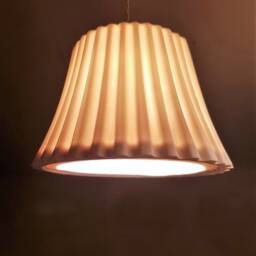 Handmade Porcelain Pendant Lamp Pleated 7-Light Chandelier - thumbnail 3
