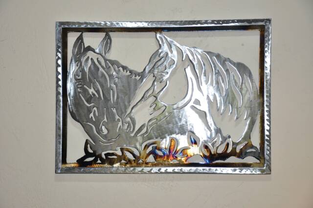 Metal Art, Wall Art Metal Horse, Contemporary Sculpture in Metal, Painting, Horse Wall Decor - image 1