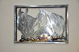 Metal Art, Wall Art Metal Horse, Contemporary Sculpture in Metal, Painting, Horse Wall Decor - thumbnail 1