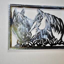 Metal Art, Wall Art Metal Horse, Contemporary Sculpture in Metal, Painting, Horse Wall Decor - thumbnail 2