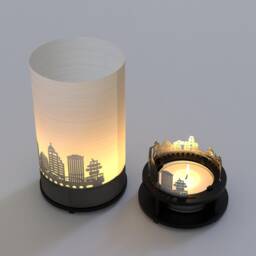 Memphis Premium Gift Box - Beautiful Skyline Silhouette Candle, Ideal Souvenir For Fans - thumbnail 4