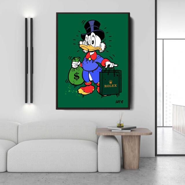Scrooge Mcduck - Canvas Alec Monopoly Inspired Pop Art Watch - image 1
