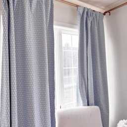 Block Print Curtains Boho Drapes, Blue , Green & Blush Window Treatments - thumbnail 2