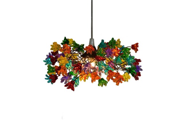 Multicolored Jumping Resin Flower Pendant Light Kitchen Island Hallway Bathroom - image 1