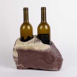 Handmade Burgundy Marble Wine Bottle Holder Unique Rack - thumbnail 2