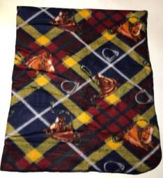 Zoofleece Horse Red Horses Plaid Farm Equestrian Animal Mare Polar Fleece Blanket Quilt Throw 60x68 - thumbnail 1