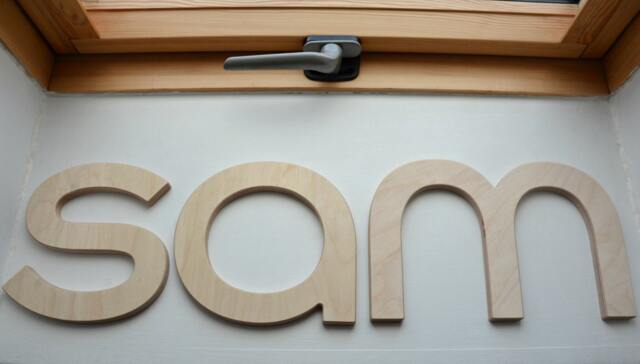 8'' Wall Wood Letters, Unfinished Baby Nursery Custom Home Decor, Wedding Decor - image 1
