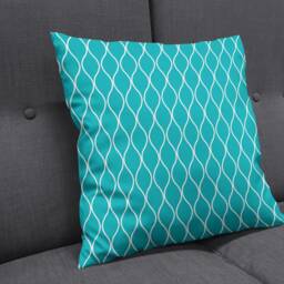 Turquoise Cushion Cover, Blue Cushion, Gift For The Home, Pillow, Bedroom Cushions, Living Room Decor, Home Geometric - thumbnail 2