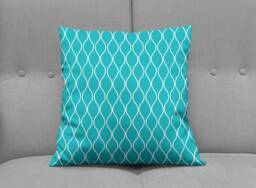 Turquoise Cushion Cover, Blue Cushion, Gift For The Home, Pillow, Bedroom Cushions, Living Room Decor, Home Geometric