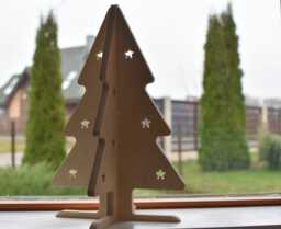 Modern Wood Christmas Tree Scandinavian Diy Table Decor Winter Decoration Alternative Plywood Cat Safe