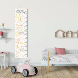 Personalised Height/ Growth Chart - Sweet Lullaby Beautiful Nursery & Bedroom Wall Decor Printed On A Luxury Fabric Ideal Keepsake - thumbnail 2