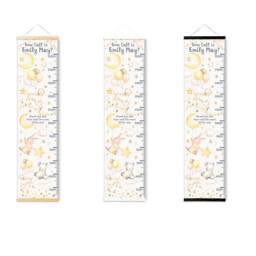 Personalised Height/ Growth Chart - Sweet Lullaby Beautiful Nursery & Bedroom Wall Decor Printed On A Luxury Fabric Ideal Keepsake - thumbnail 3