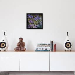 Handstitched Flower Field Needlepoint Tapestry Wall Art - thumbnail 2
