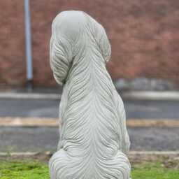 Garden Cocker Spaniel Concrete Statue Stone Spaniel Figurine Outdoor Dog Yard Sculpture Handcrafted Cement Pet Decor Memorial Ornament - thumbnail 4