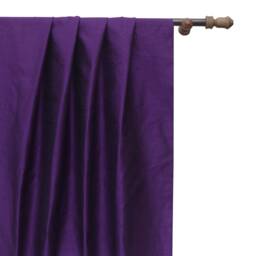 Bright Purple Art Silk Curtain Panels, Faux Curtains - Rod Pocket, Grommet, Box Pleat, Three Pinch Tab Top & Plain Ring Top - thumbnail 1