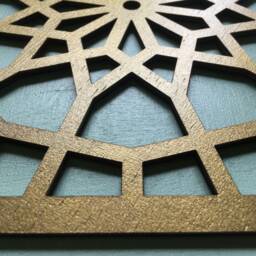 Arabesque Wooden Wall Panels Moroccan Decor, Set Of 9 - thumbnail 3
