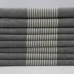 "Black Towel, Peshtemal, Spa Towel, Towel, Hammam Towel, 40""x67" - thumbnail 2