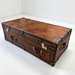 Handmade Trunk Coffee Table Designer Storage Chest For Living Room Furniture - thumbnail 2
