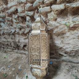 Handmade Moroccan Brass Wall Light Sconce - Artisan Lighting Boho & Mediterranean Decor - thumbnail 2