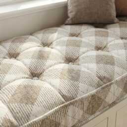 French Cushion Indoor, Tufted Bench Cushion, Window Seat Reading Nook Comfy Floor - thumbnail 1