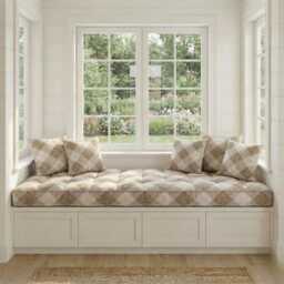 French Cushion Indoor, Tufted Bench Cushion, Window Seat Reading Nook Comfy Floor - thumbnail 3