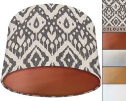 Handmade Grey Geometric Lampshade Bohemian Moroccan Light