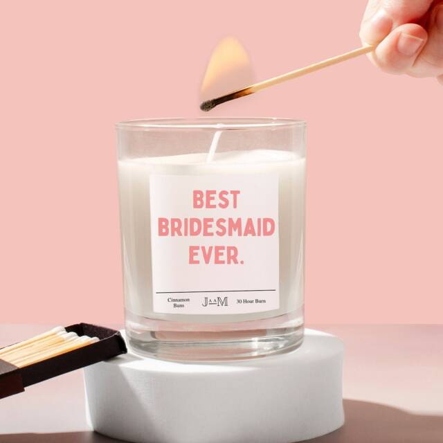 Best Bridesmaid. Thank You Bridesmaid Gift. Bridesmaid Candle - image 1