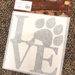 Love Dog Paw Print Vinyl Wall Decal Home Decor - thumbnail 2