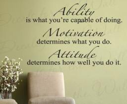 Ability What Youre Capable Doing Motivation Attitude Inspirational Motivational Vinyl Wall Decal Quote Lettering Decor Sticker Art I24 - thumbnail 1