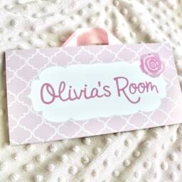 Rose Door Sign, Flower Kid's Girl's Plaque, Theme Nursery, Nursery Decor, Personalized Plaque - thumbnail 2